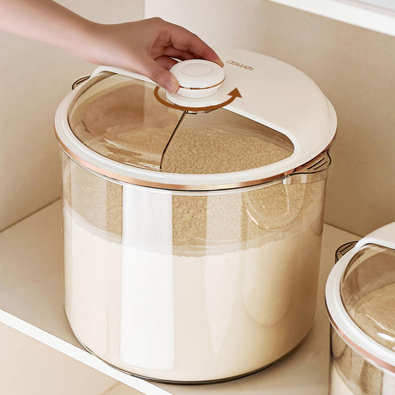 Sealed Rice & Flour Container - Insect-Proof Moisture-Proof Rice Bucket, 10L+