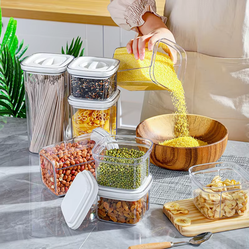 2000ML Rotating Sealed Food Jar - Eco Multi-Function PP Storage Container