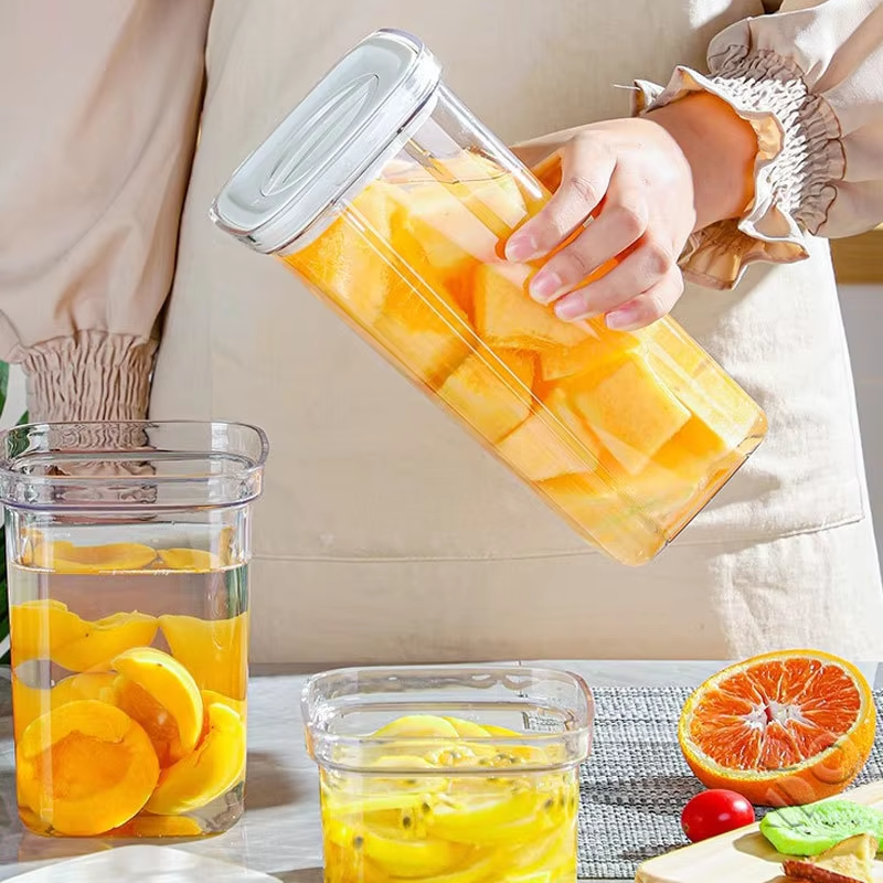 2000ML Rotating Sealed Food Jar - Eco Multi-Function PP Storage Container