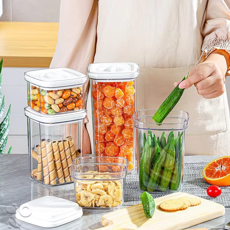 2000ML Rotating Sealed Food Jar - Eco Multi-Function PP Storage Container