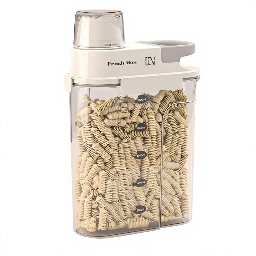 Food-Grade Rectangular Storage Container - Sealed PET+PP Grain Box, 21x9.5x33cm