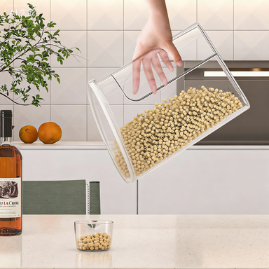 Food-Grade Rectangular Storage Container - Sealed PET+PP Grain Box, 21x9.5x33cm