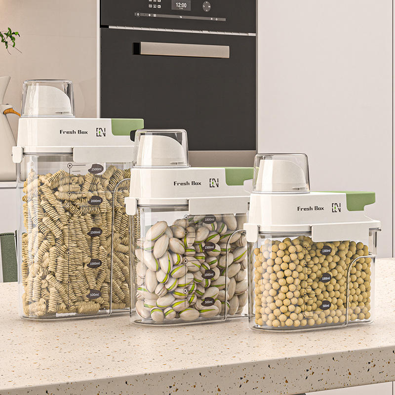 Food-Grade Rectangular Storage Container - Sealed PET+PP Grain Box, 21x9.5x33cm