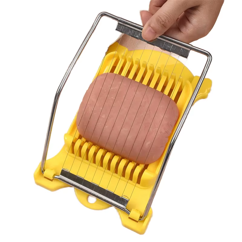 Luncheon Meat Slicer - Manual Multi-Function Food Cutter with Stainless Steel Blade