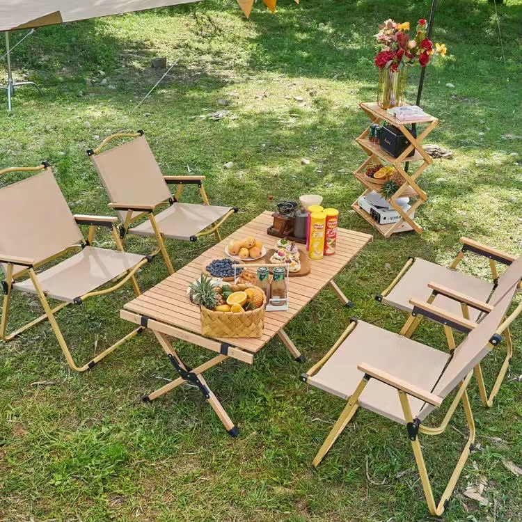 Outdoor Aluminum Folding Chair - Portable Oxford Fabric Chair for Camping & Garden