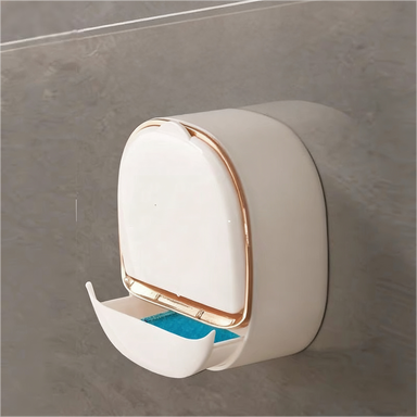 Modern Waterproof Wall-Mounted Soap Dish with Drainage Tray, 12 x 5 x 11.5 cm