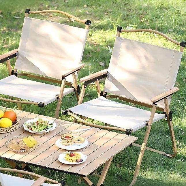 Modern Aluminium Folding Chair with Oxford Fabric - Portable Camping and Garden Seat