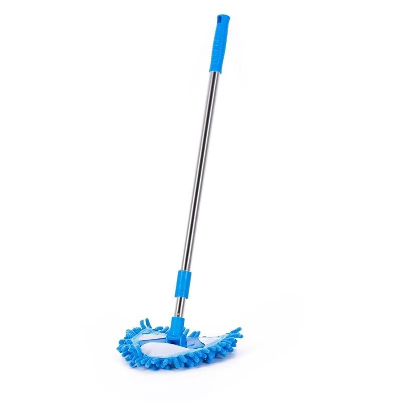 Triangular Microfiber Dust Mop with Telescopic Handle - High Water Uptake