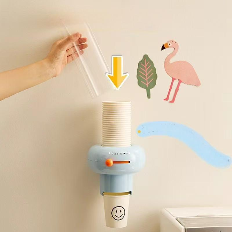 Multifunctional ABS+PC Cup Holder Rack - Washable, Non-Slip Paper Cup Dispenser