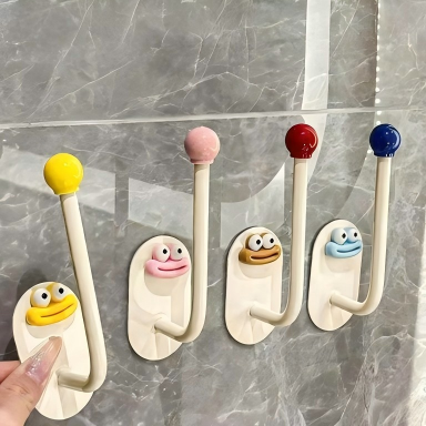Adhesive Hair Tie and Headband Holder - Wall Mounted Plastic Storage Hook