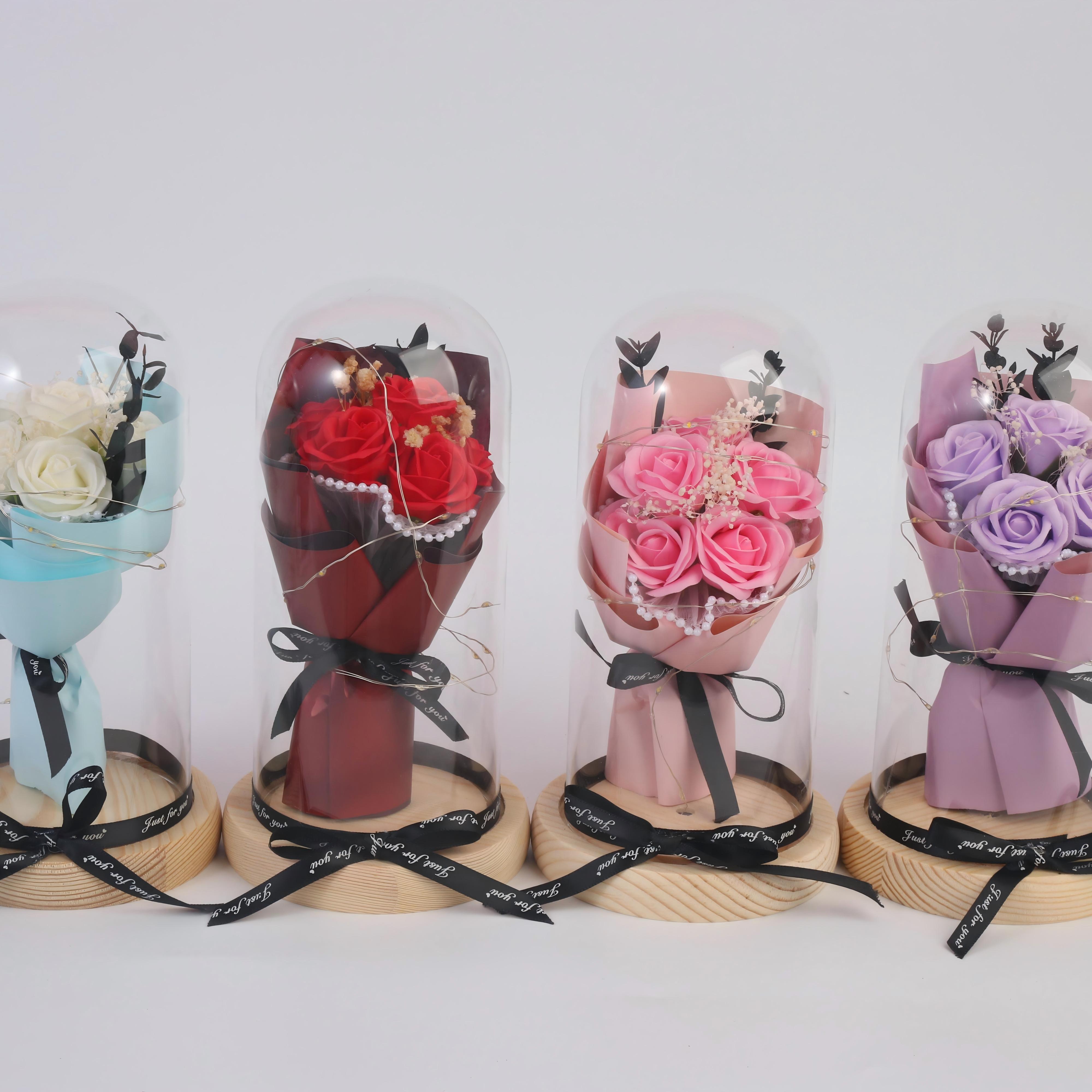 Custom Handmade Artificial Rose Bouquet Gift Box for Valentine’s and Mother’s Day