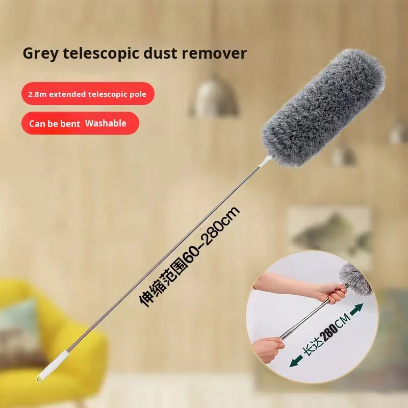 Retractable Microfiber Duster with Stainless Steel Handle, 55-110 in