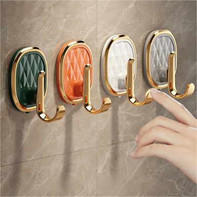 Single-Layer Self-Adhesive Plastic Hook - Heavy Duty Wall Hook, 6 x 6.8 x 3.5 cm
