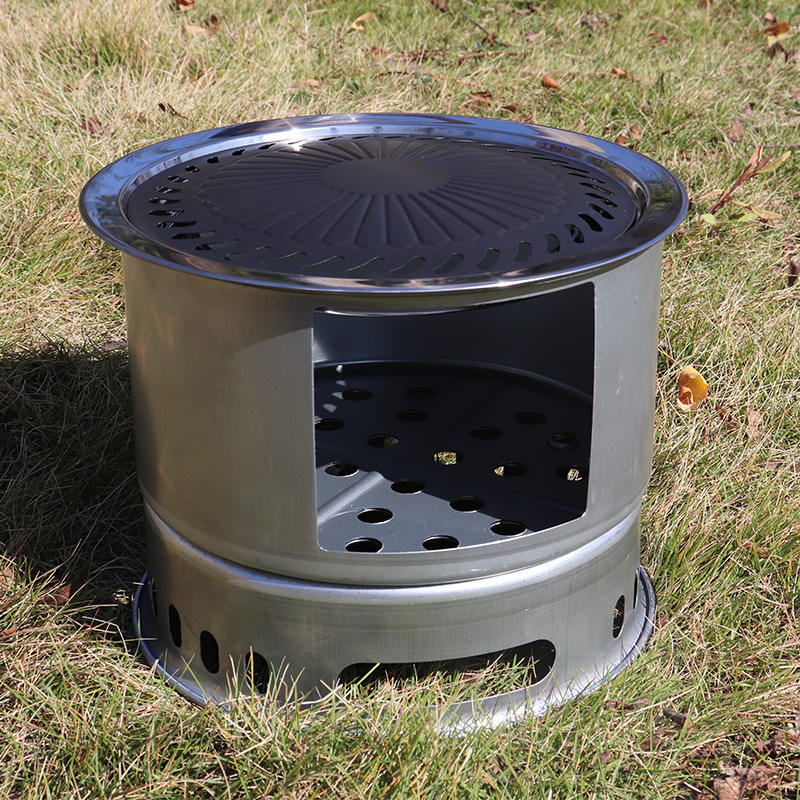 Portable Folding Camping Wood Stove - Windproof Outdoor Cooking Stove
