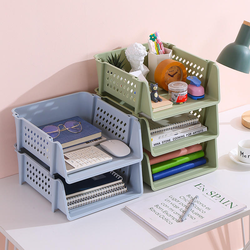 Foldable Vertical PP File Rack for A4 Documents and Books, 33 x 29.5 x 12 cm