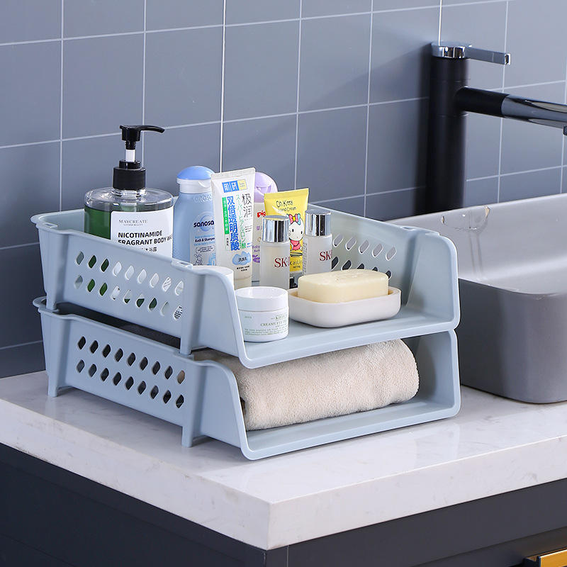 Foldable Vertical Storage Rack - Multi-Purpose Plastic File Holder for A4
