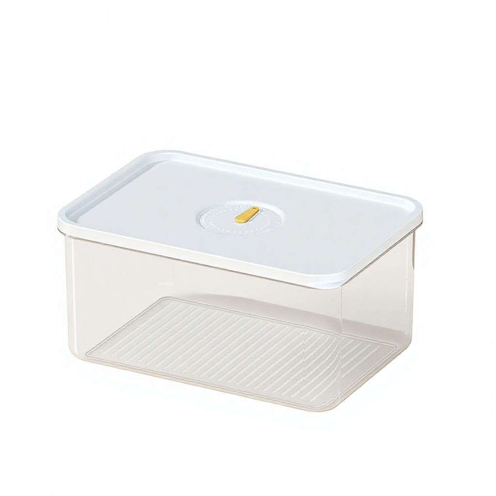 Classic PP+PE Food Container with Snap Lid - Refrigerator Storage Box