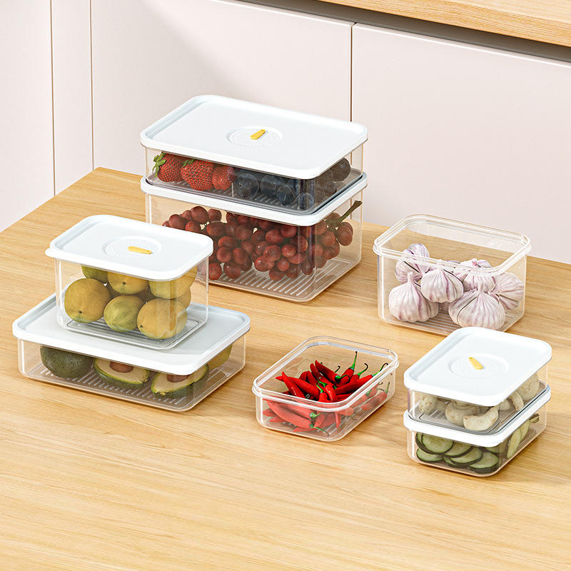 Classic PP+PE Food Container with Snap Lid - Refrigerator Storage Box