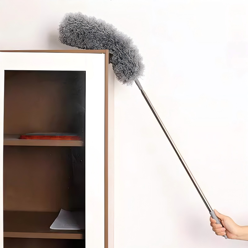 Stainless Steel Long Telescopic Microfiber Duster for Ceiling Fans, 110 in