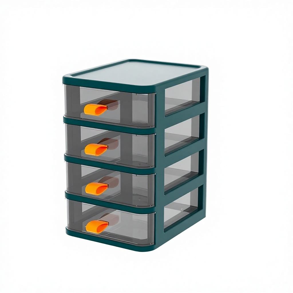 4-Layer Drawer Desktop Organizer, 13.4 x 17 x 20.7 cm - PP, PS and TPE