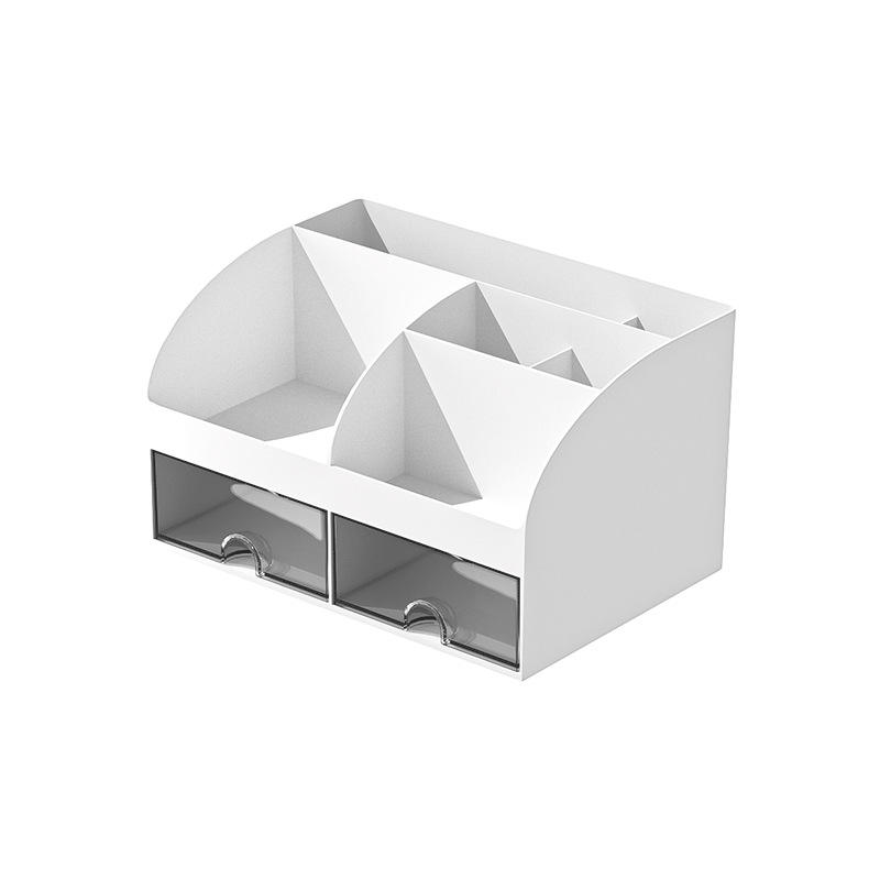 Office Desktop Plastic Organizer with Small Drawer, 21.1 x 14.2 x 12 cm