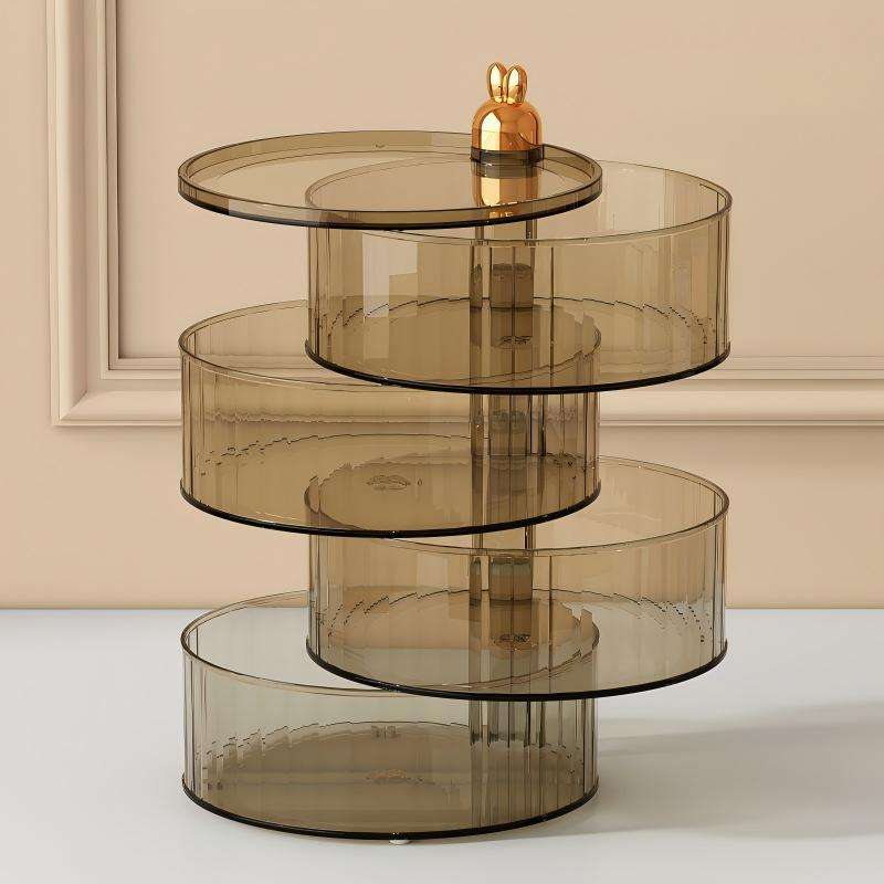 Rotating 4-Layer Cosmetic Storage Box, 18 x 18 x 30.5 cm - High-End Design