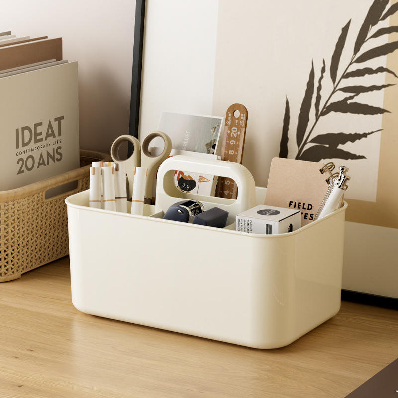 Simple Portable Plastic Storage Box - Multi-Purpose Organizer, 24.5 x 14.8 x 11 cm