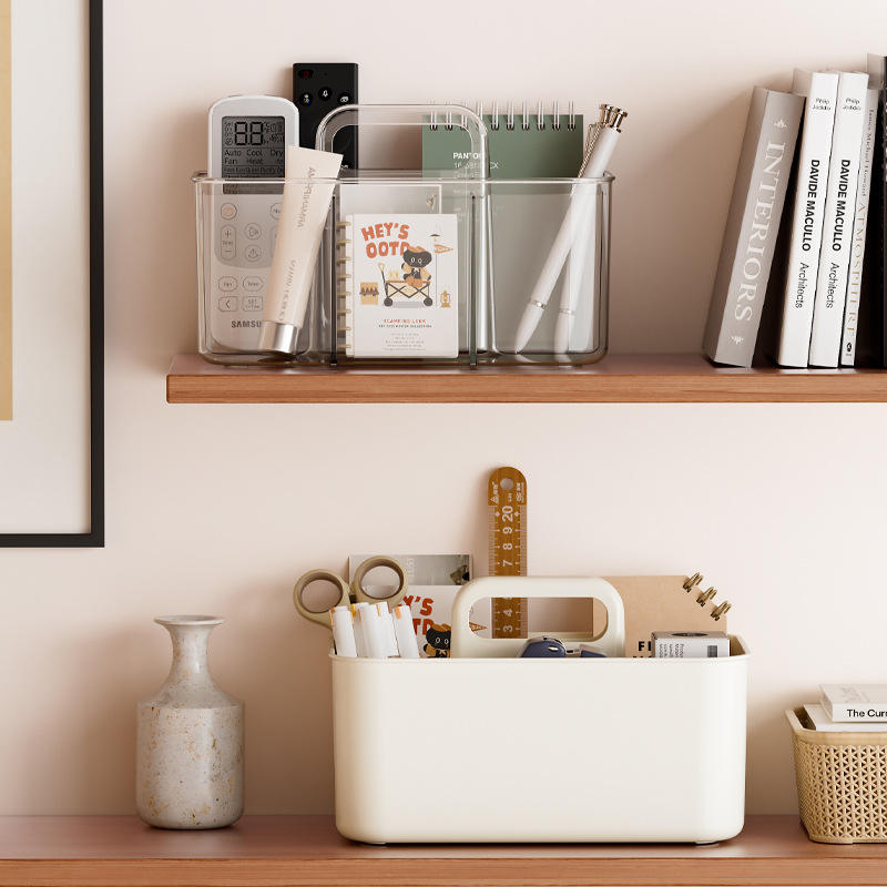Simple Portable Plastic Storage Box - Multi-Purpose Organizer, 24.5 x 14.8 x 11 cm