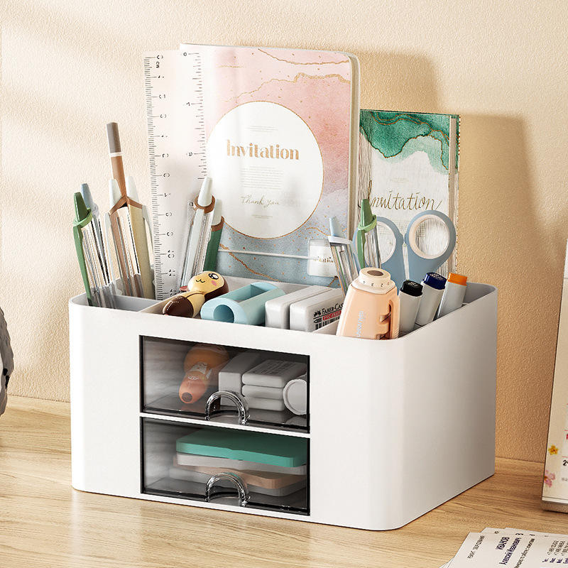 Transparent Plastic Remote Control Holder - Large Capacity Desk Organizer