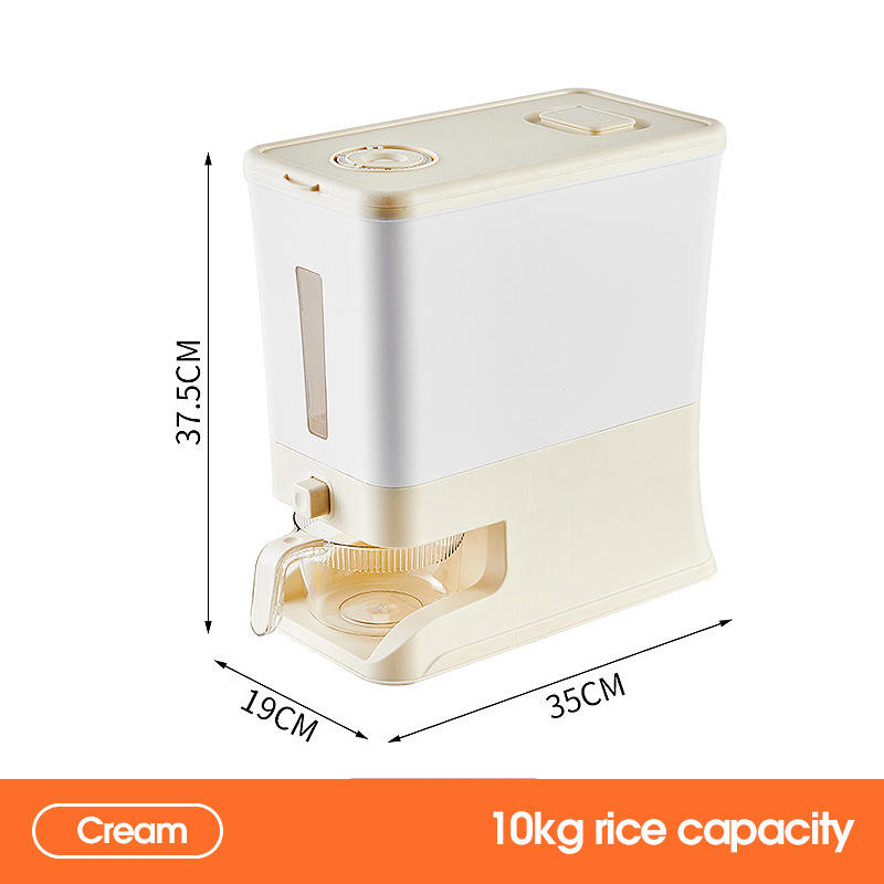 10 kg Food-Grade Sealed Rice Container - Airtight Insect and Moisture Proof Bin