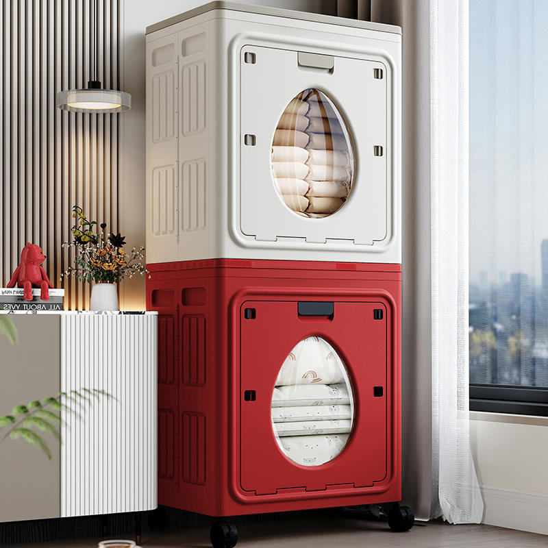 Water-Drop Shaped Cabinet Storage Box, 66.5 x 50 x 38 cm - Foldable Clothes Bin