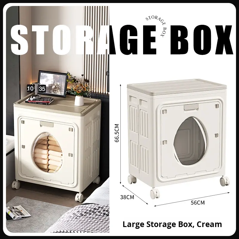 Water-Drop Shaped Cabinet Storage Box, 66.5 x 50 x 38 cm - Foldable Clothes Bin