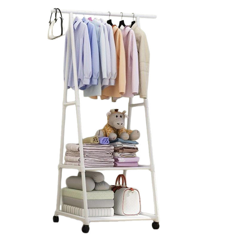 3-Layer Removable Carbon Steel Coat and Hat Rack - Bedside Hanging Storage