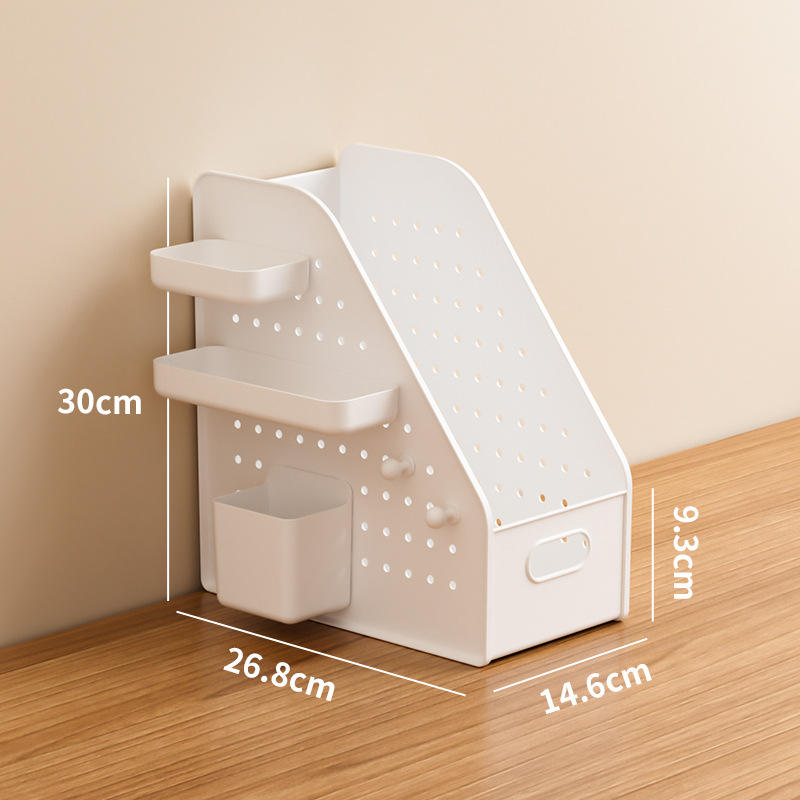 PP Desktop Storage Basket for Student Dorm and Office, 14.6 x 26.8 x 30 cm