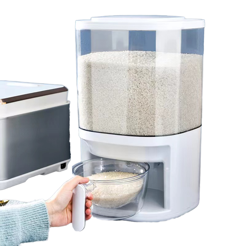 Automatic 20 L Rice Dispenser with Measuring Cup - Sealed Food Storage Container