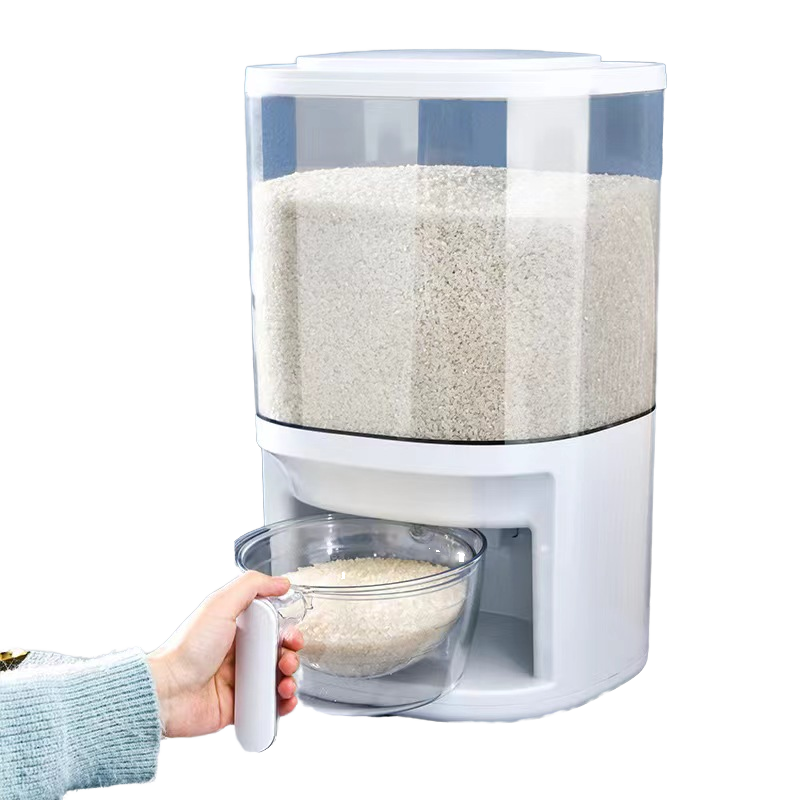 Automatic 20 L Rice Dispenser with Measuring Cup - Sealed Food Storage Container