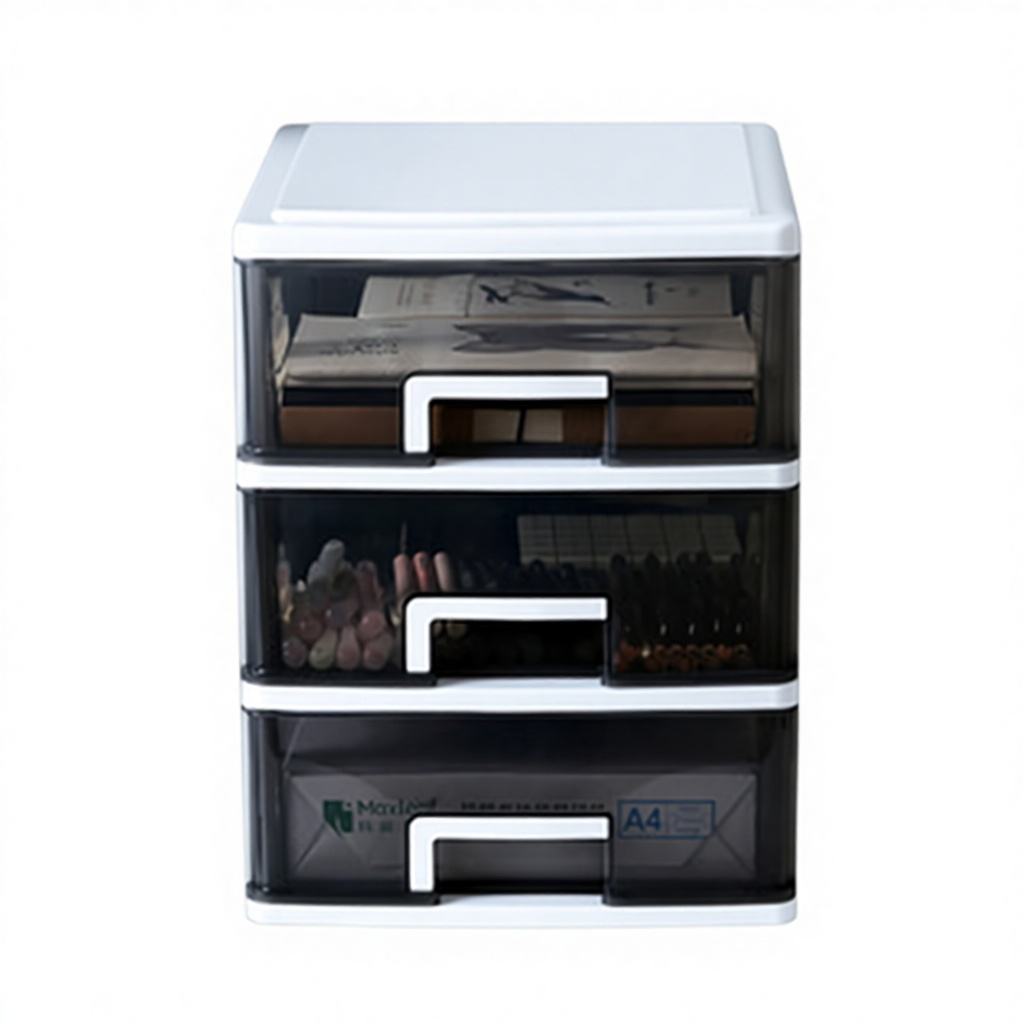 Transparent Multi-Layer Drawer Storage Box - PP Organizer for Cosmetics and Office