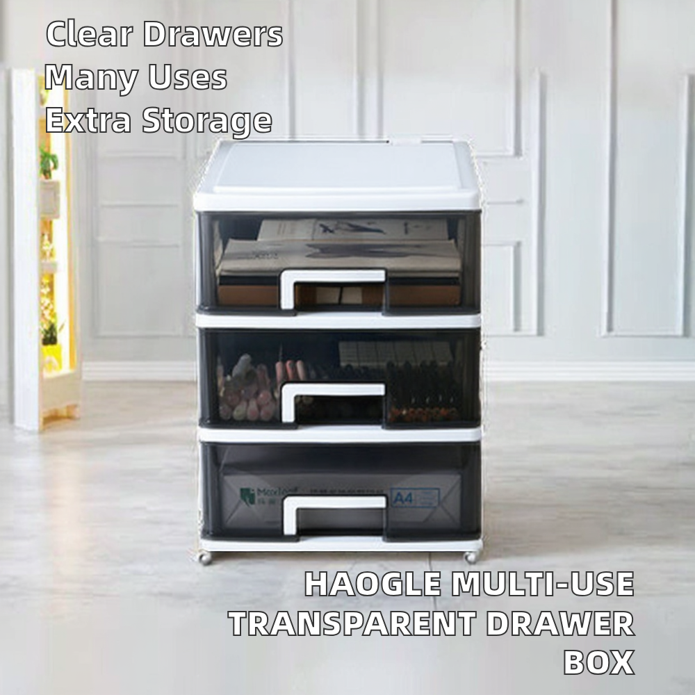 Transparent Multi-Layer Drawer Storage Box - PP Organizer for Cosmetics and Office