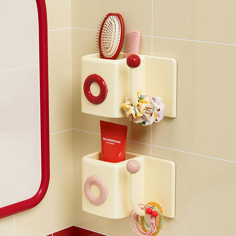 Wall-Mounted Plastic Bathroom Rack - No-Drill Multi-Purpose Headband Hanger