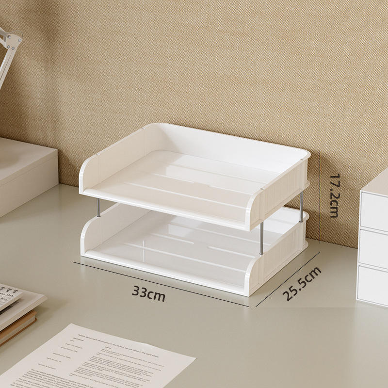 Multi-Layer A4 Desktop File Rack - Foldable Office and Student Desk Organizer
