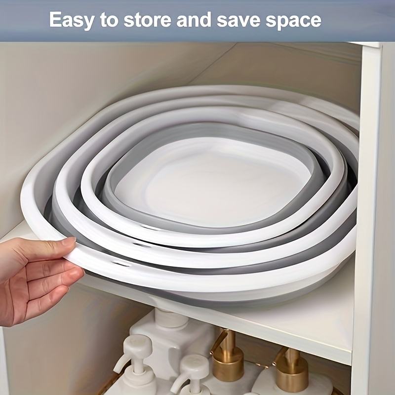 Foldable Plastic Wash Basin, 38 cm - Portable Basin for Camping and Travel