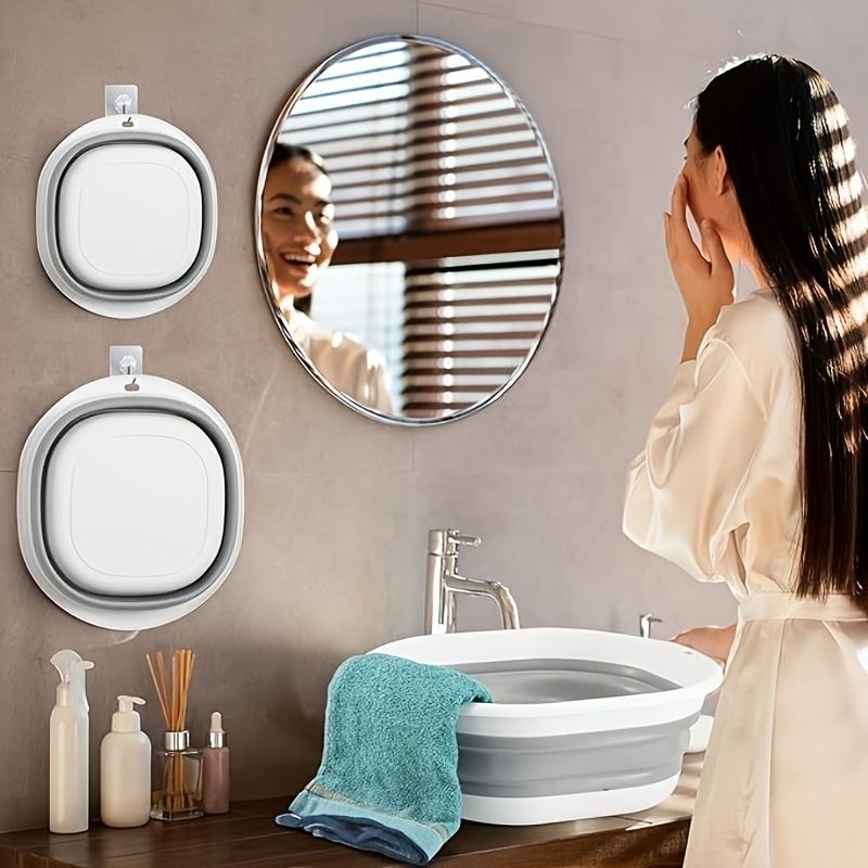 Foldable Plastic Wash Basin, 38 cm - Portable Basin for Camping and Travel