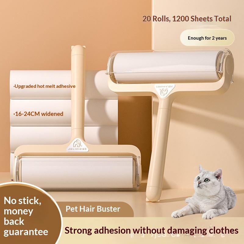 Reusable Pet Hair Remover Roller with Lid - Sticky Portable Lint Roller