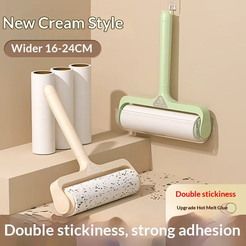 Reusable Pet Hair Remover Roller with Lid - Sticky Portable Lint Roller