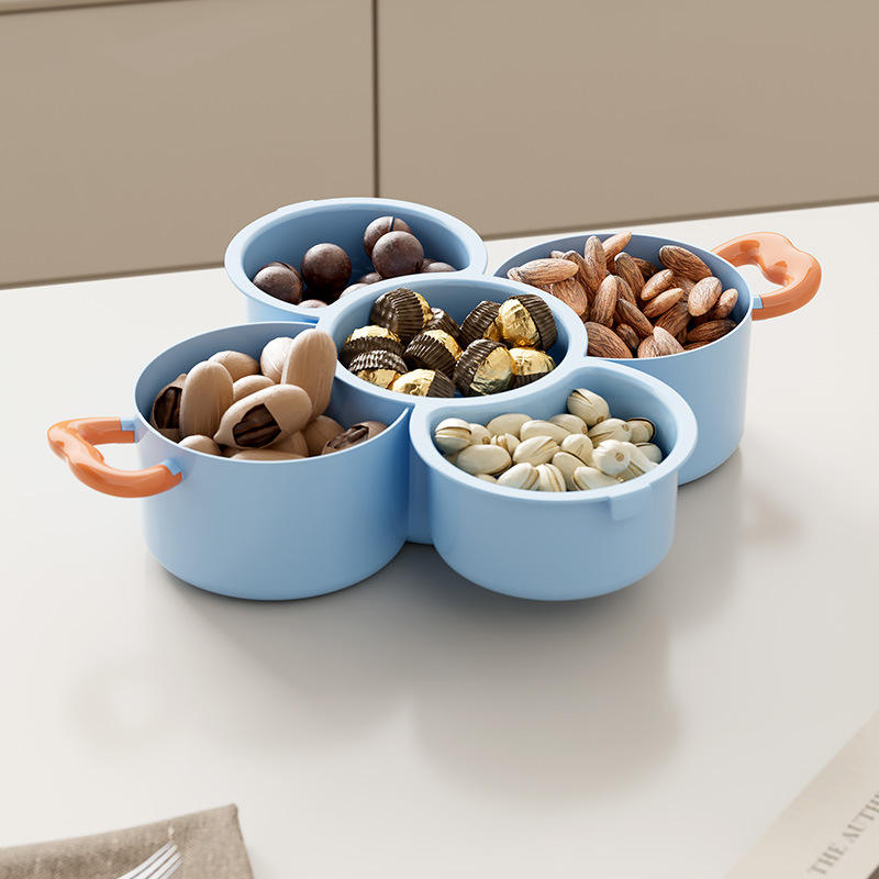 Multi-Compartment Snack Storage Tray - Living Room Fruit and Candy Plate