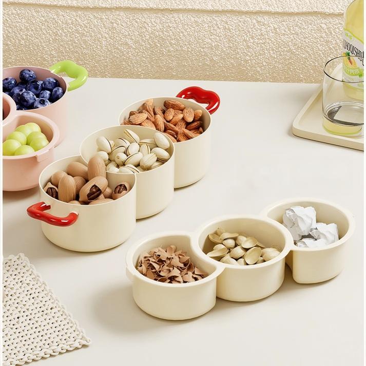 Multi-Compartment Snack Storage Tray - Living Room Fruit and Candy Plate