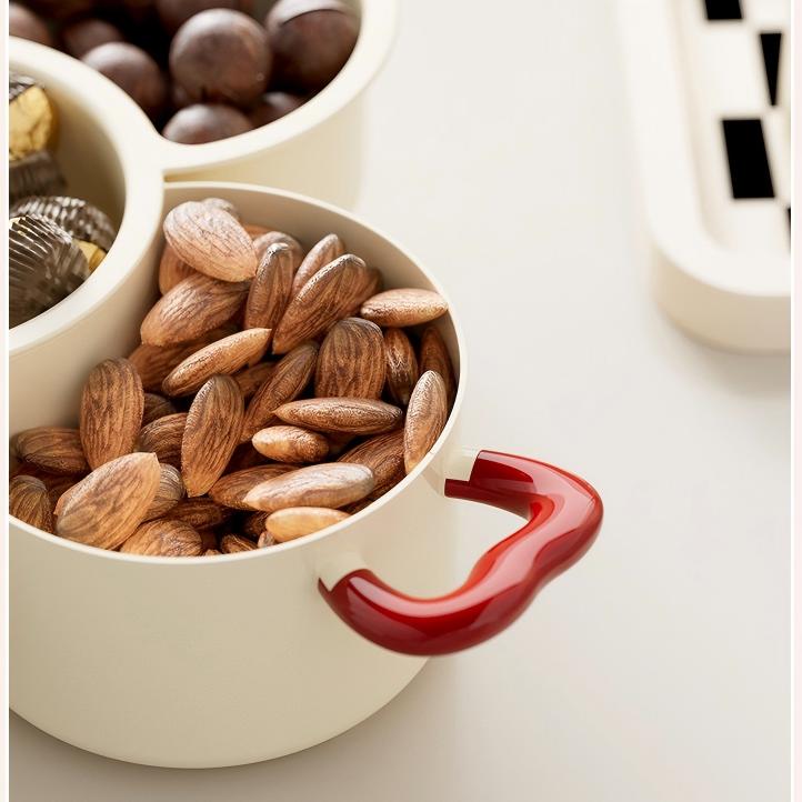 Multi-Compartment Snack Storage Tray - Living Room Fruit and Candy Plate