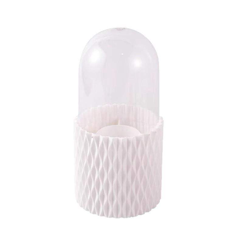 Rotating Makeup Brush Holder, 24 x 12 x 12 cm - Desktop Vanity and Pen Organizer