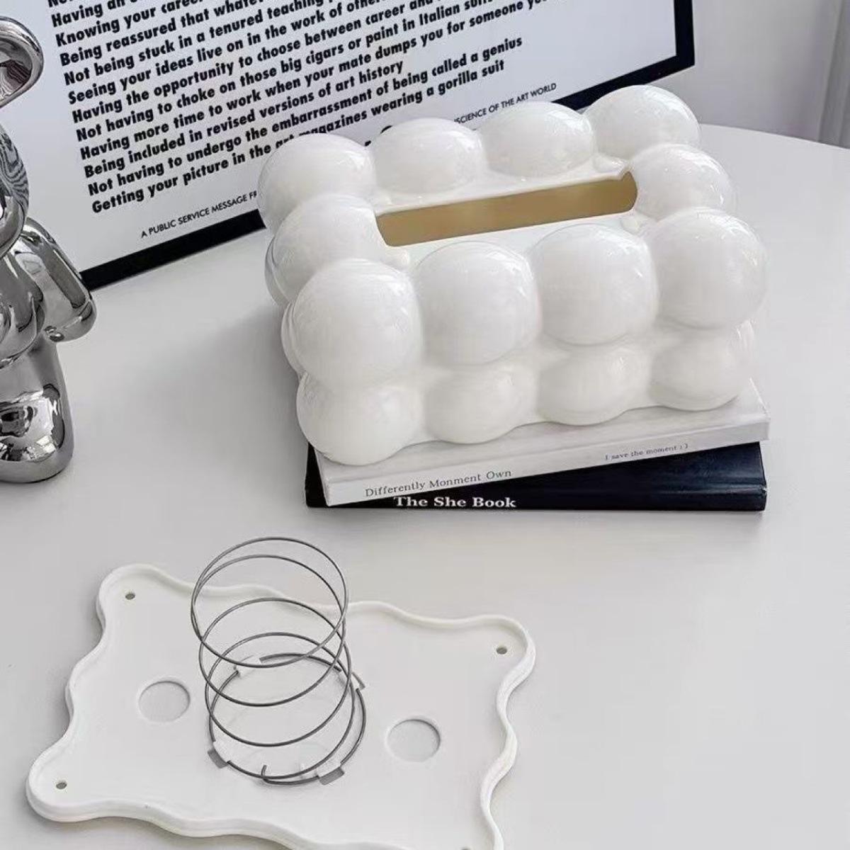 Modern Square Plastic Tissue Box - Waterproof and Durable for Living Room and Bedroom