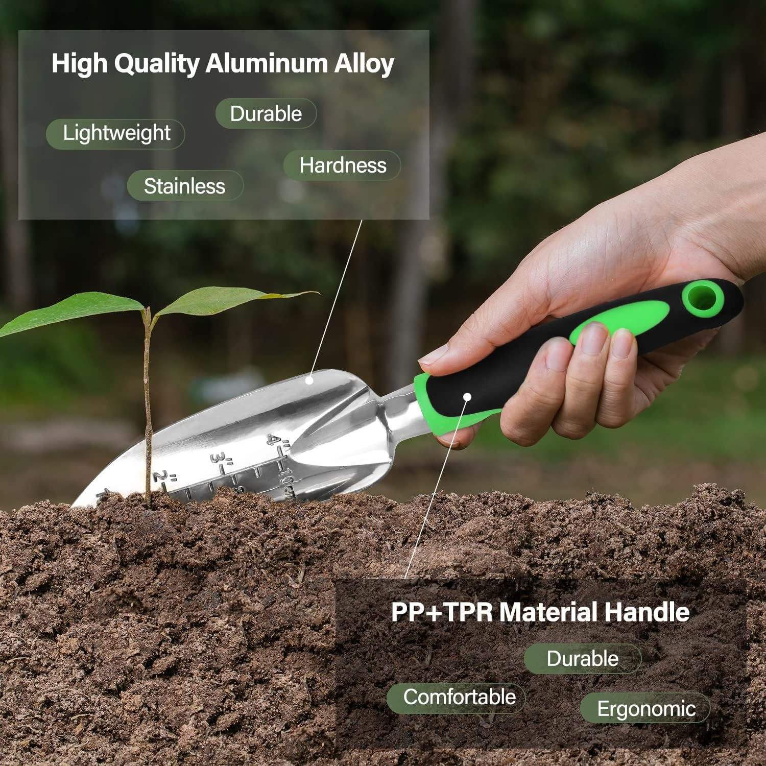 Aluminium Alloy Garden Tool Set - Weeding and Digging Kit for Flowers and Vegetables